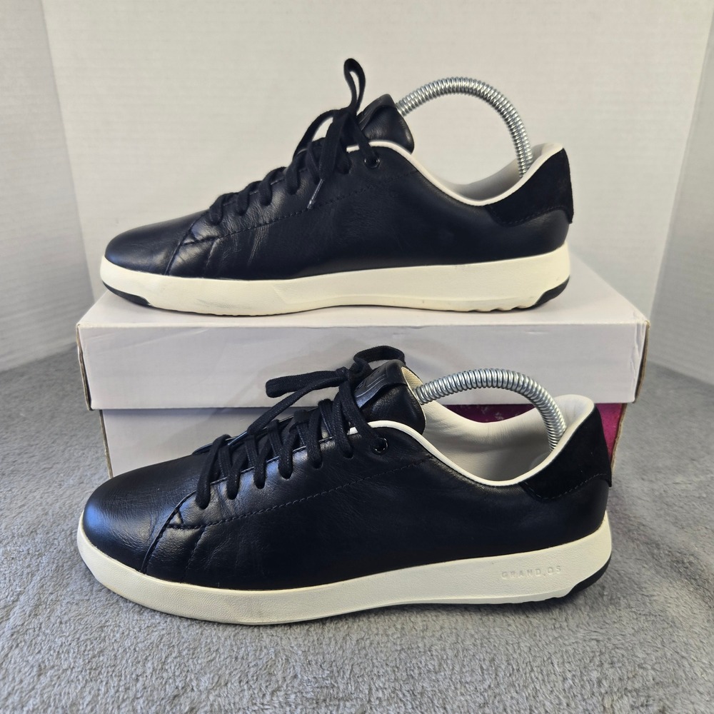 Cole Haan Grand Crosscourt Black Leather Suede Sneakers W02896 Womens 9B